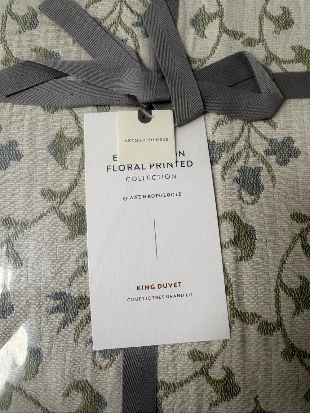 NWT Anthropologie King Ellie Floral Printed Cotton Duvet Cover - Picture 4 of 5